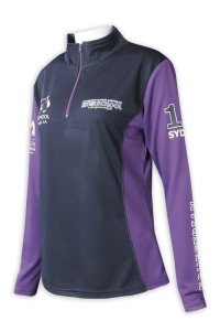 W214  Design long-sleeved sweatshirts, order half-breasted contrasting zippers, corporate collars, contrasting sleeves, contrasting flat women's sweatshirts 45 degree